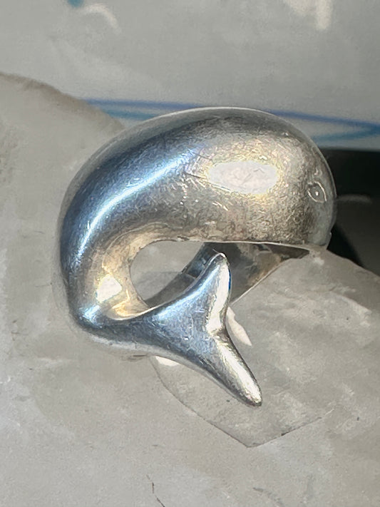 Whale ring Taxco Mexico Size 4.5 pinky sterling silver women
