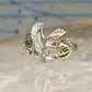 Black Hills Gold ring size 7.5 Eagle leaves band sterling silver women