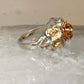 Black Hills Gold ring rose band size 6.75 sterling silver women