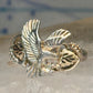 Black Hills Gold ring size 7.5 Eagle leaves band sterling silver women
