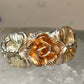 Black Hills Gold ring rose band size 6.75 sterling silver women