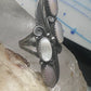 Long Navajo ring mother of pearl MOP leaves size 7.75 sterling silver women