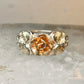 Black Hills Gold ring rose band size 6.75 sterling silver women