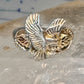 Black Hills Gold ring size 7.5 Eagle leaves band sterling silver women