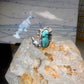 Brutalist Turquoise ring size 6.25 band sterling silver women