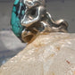 Brutalist Turquoise ring size 6.25 band sterling silver women