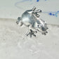 Vintage Frog ring reptile lizard band size 8.25 sterling silver women
