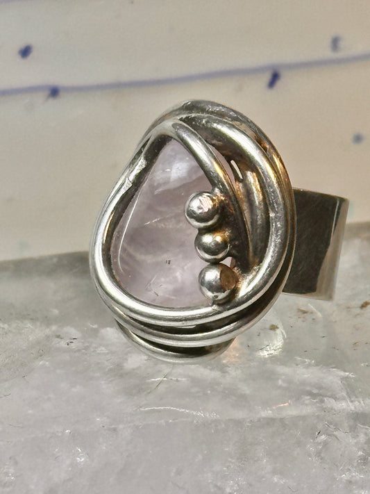 Borke ring pale rose quartz size 6.5 sterling silver women&nbsp;