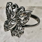 Butterfly ring Lady Face Art Deco size 6 marcasites  sterling silver band women girls