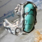 Brutalist Turquoise ring size 6.25 band sterling silver women