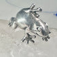 Vintage Frog ring reptile lizard band size 8.25 sterling silver women