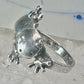Vintage Frog ring reptile lizard band size 8.25 sterling silver women