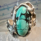 Brutalist Turquoise ring size 6.25 band sterling silver women