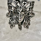 Butterfly ring Lady Face Art Deco size 6 marcasites  sterling silver band women girls