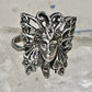 Butterfly ring Lady Face Art Deco size 6 marcasites  sterling silver band women girls