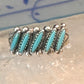 Zuni Turquoise ring petit point needlepoint size 5.25 band sterling silver women girls