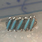 Zuni Turquoise ring petit point needlepoint size 5.25 band sterling silver women girls