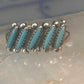 Zuni Turquoise ring petit point needlepoint size 5.25 band sterling silver women girls