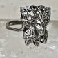 Butterfly ring Lady Face Art Deco size 6 marcasites  sterling silver band women girls