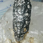 Long 3 faces ring Art Deco Nouveau face size 5.25 sterling silver women