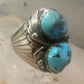 Navajo Ring Turquoise size 11  Heavy sterling silver women men