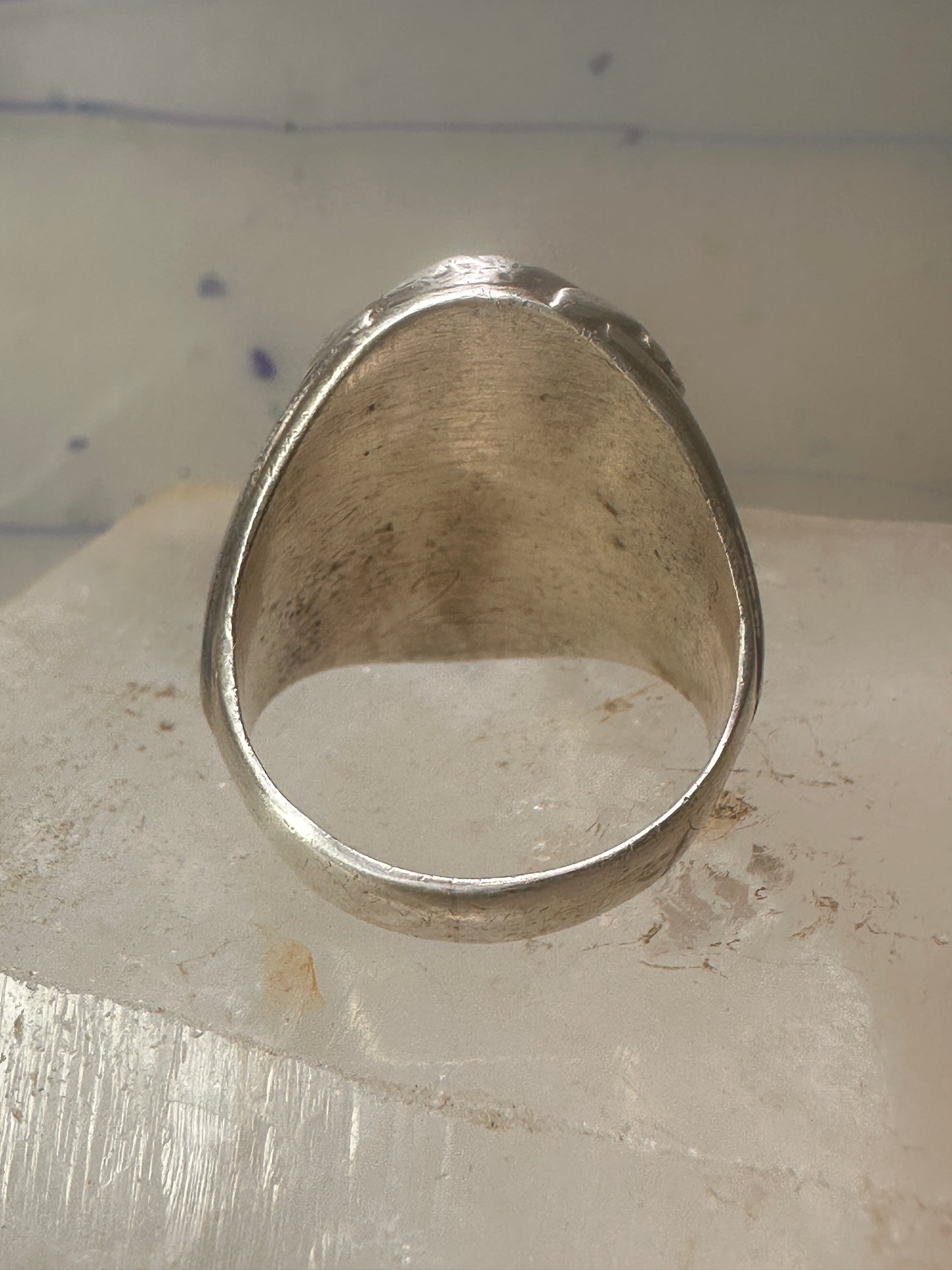 Navajo Ring Turquoise size 11  Heavy sterling silver women men