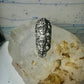 Long 3 faces ring Art Deco Nouveau face size 5.25 sterling silver women