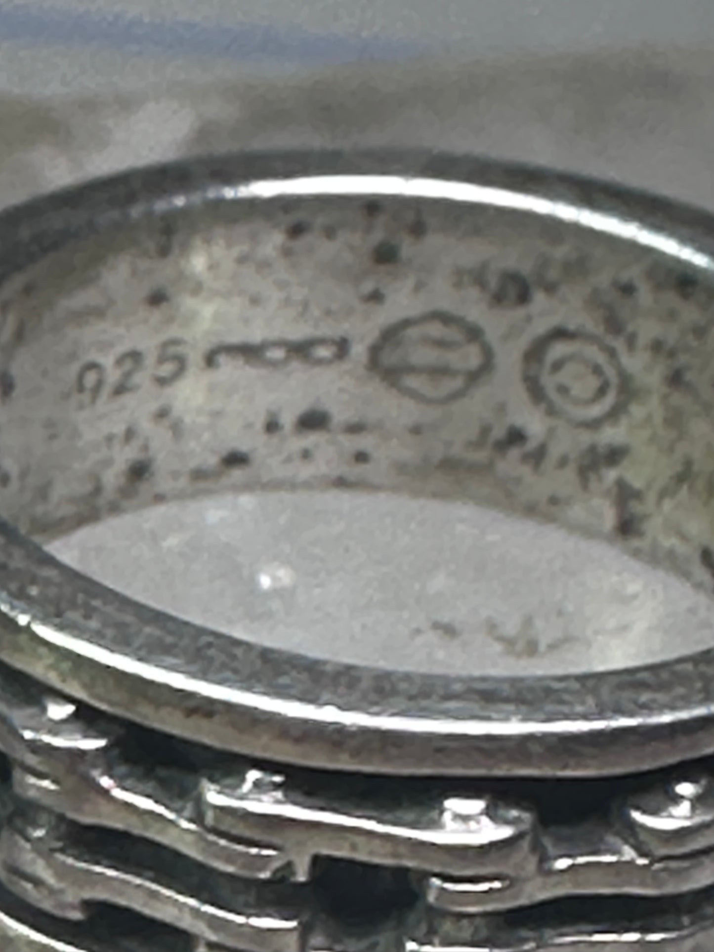 Harley Davidson ring Biker chain&nbsp; band size 7.75 sterling silver men women