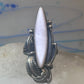 Navajo ring long mother of pearl feathers leaves size 6 sterling silver women