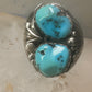 Navajo Ring Turquoise size 11  Heavy sterling silver women men
