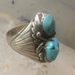 Navajo Ring Turquoise size 11  Heavy sterling silver women men