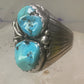 Navajo Ring Turquoise size 11  Heavy sterling silver women men