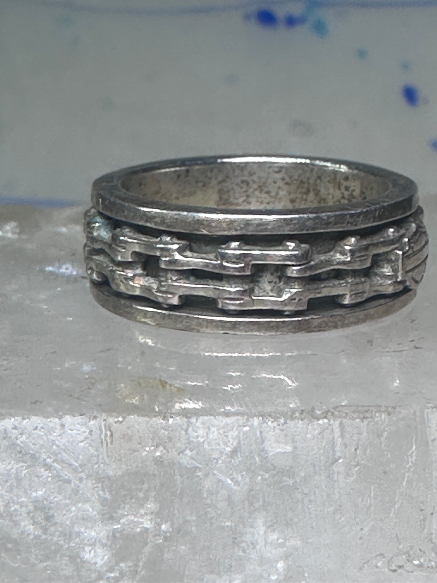 Harley Davidson ring Biker chain&nbsp; band size 7.75 sterling silver men women