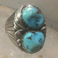Navajo Ring Turquoise size 11  Heavy sterling silver women men
