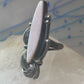 Navajo ring long mother of pearl feathers leaves size 6 sterling silver women