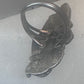 Navajo ring long mother of pearl feathers leaves size 6 sterling silver women
