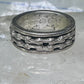 Harley Davidson ring Biker chain&nbsp; band size 7.75 sterling silver men women