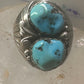 Navajo Ring Turquoise size 11  Heavy sterling silver women men
