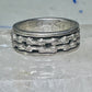 Harley Davidson ring Biker chain&nbsp; band size 7.75 sterling silver men women
