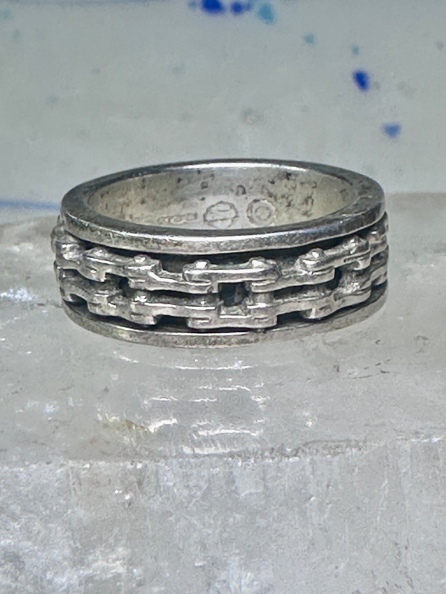 Harley Davidson ring Biker chain&nbsp; band size 7.75 sterling silver men women