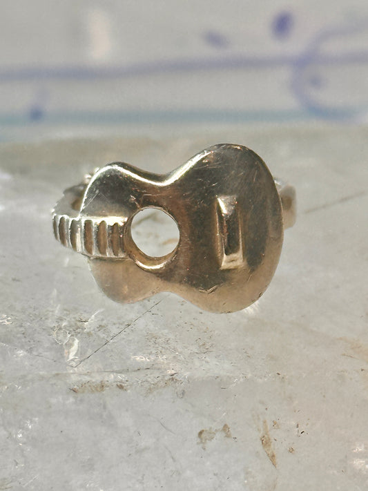 Guitar ring music musician band size 6 band sterling silver women girls