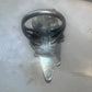 Navajo ring long mother of pearl feathers leaves size 6 sterling silver women