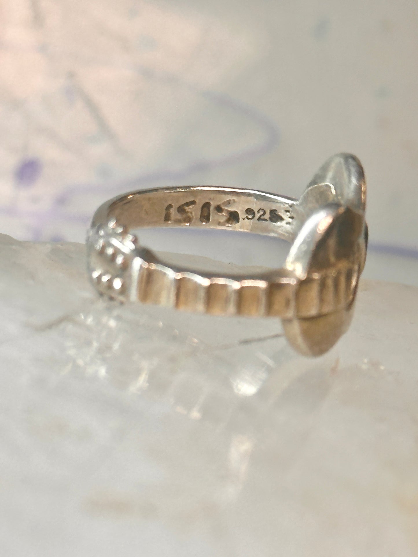 Guitar ring music musician band size 6 band sterling silver women girls