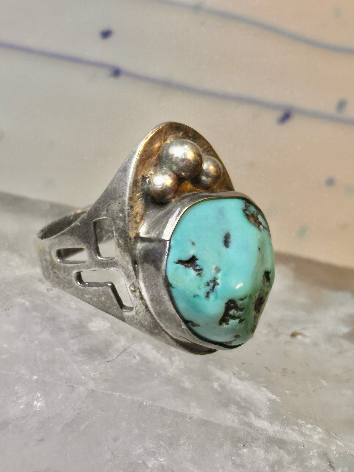 Navajo ring turquoise size 11.25 sterling silver women men