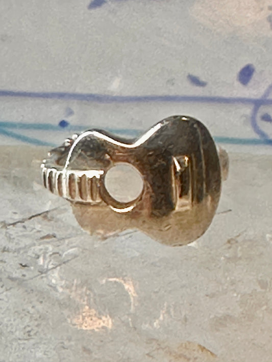 Guitar ring music musician band size 6 band sterling silver women girls