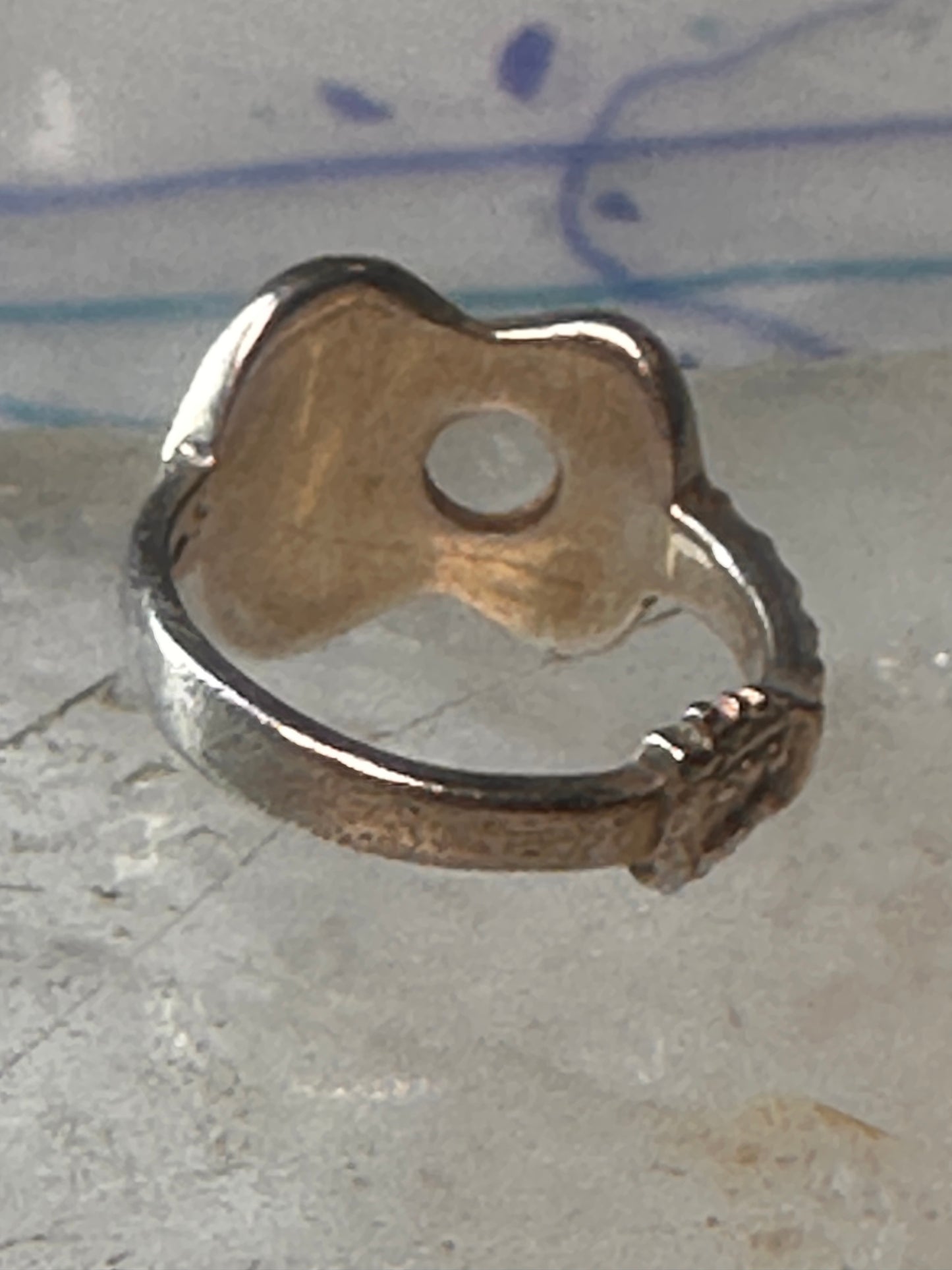Guitar ring music musician band size 6 band sterling silver women girls