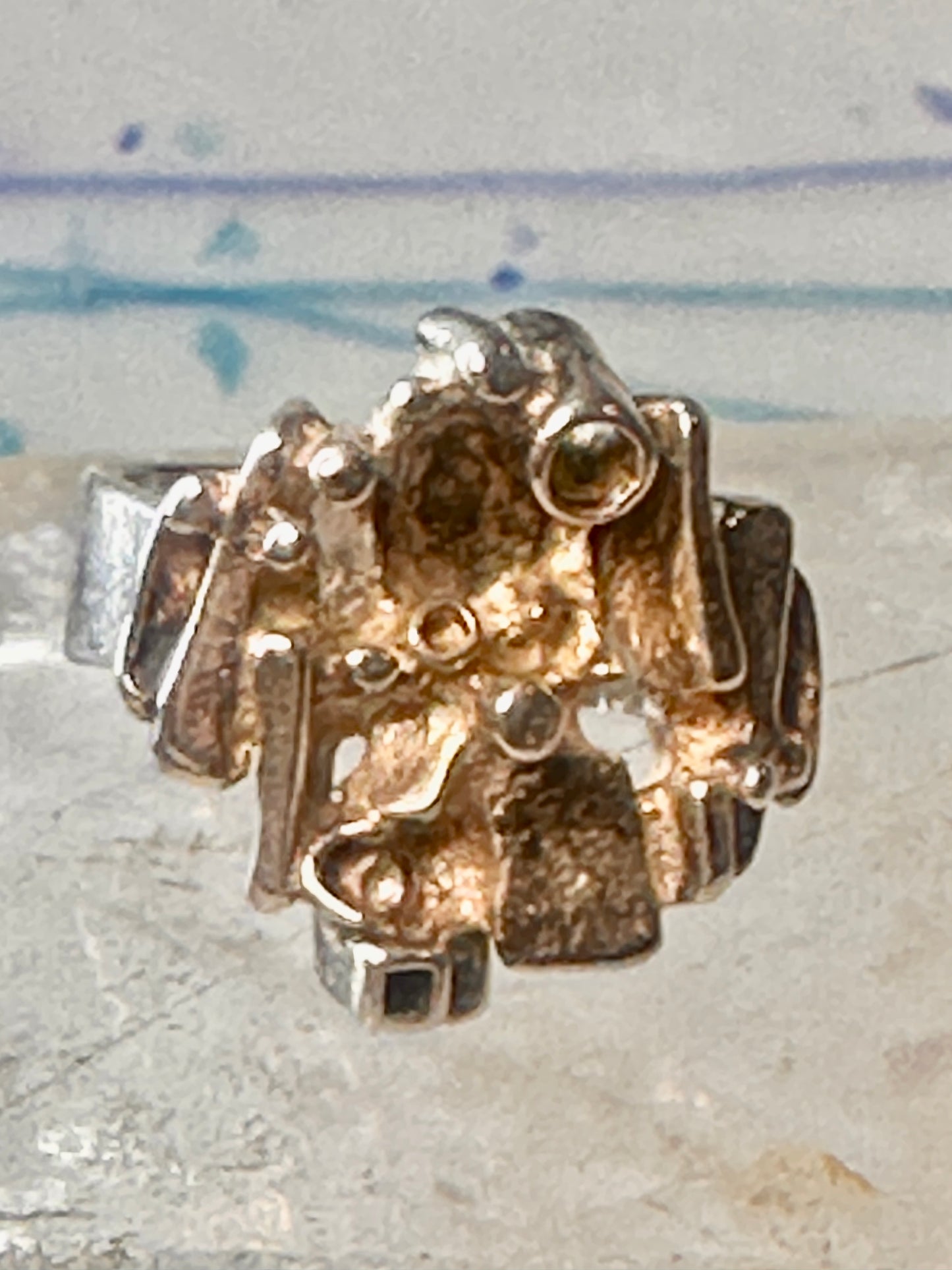 Juhis Kautokeino brutalist ring Norway size 4.75 sterling silver women