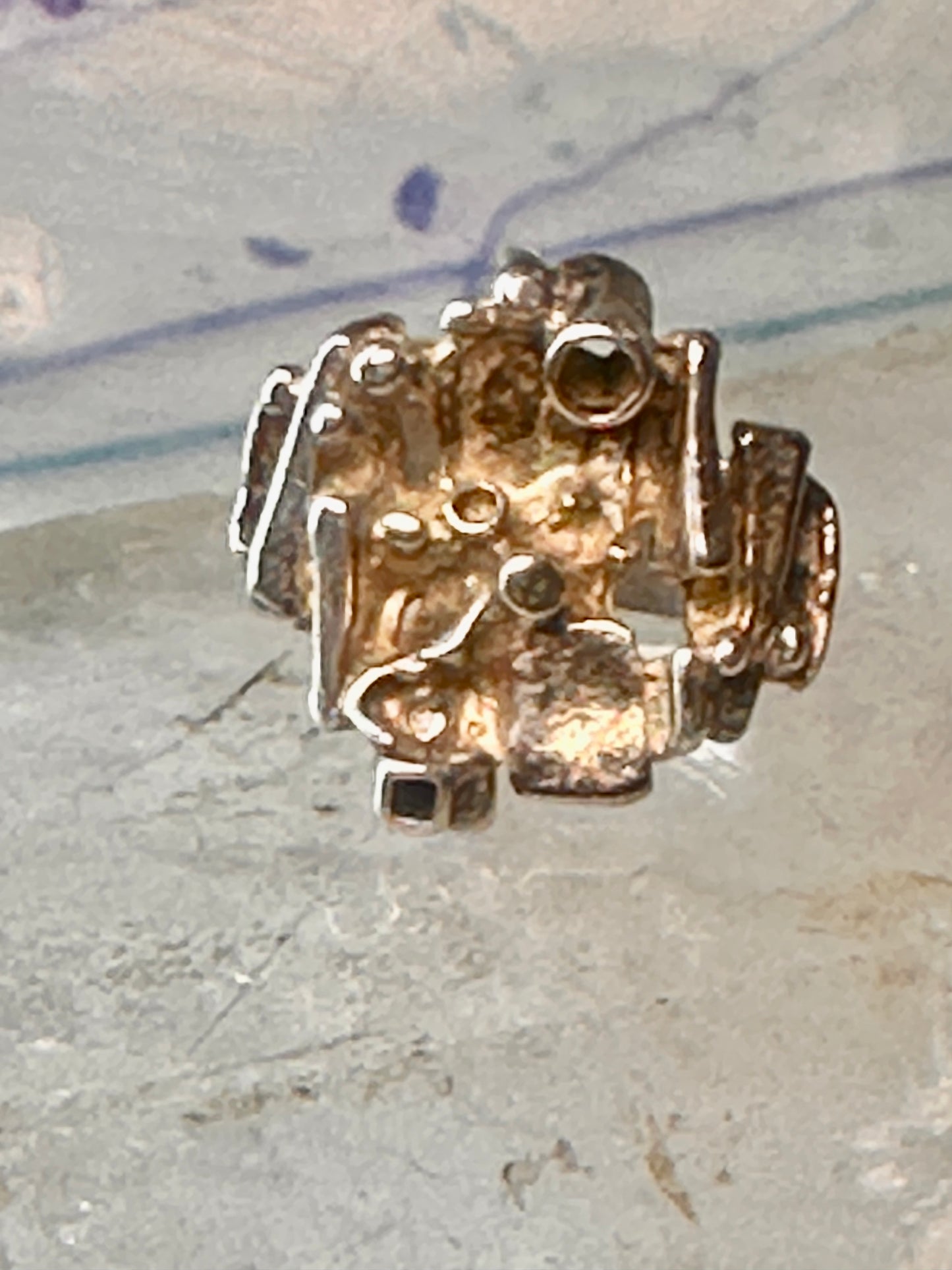 Juhis Kautokeino brutalist ring Norway size 4.75 sterling silver women