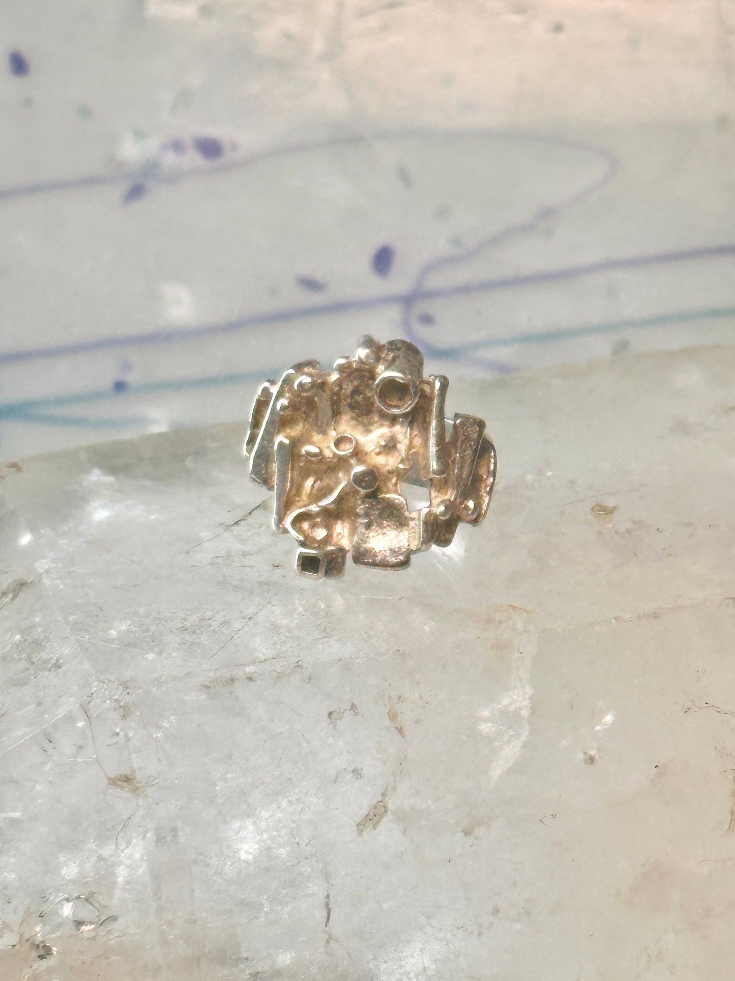 Juhis Kautokeino brutalist ring Norway size 4.75 sterling silver women