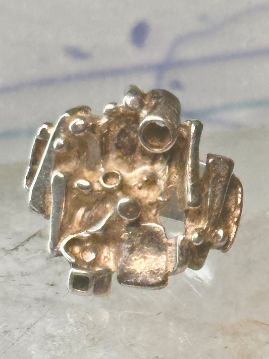 Juhis Kautokeino brutalist ring Norway size 4.75 sterling silver women
